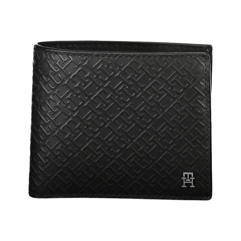 Tommy Hilfiger Nappaleer Portemonnee All-over Motief - Nieuw