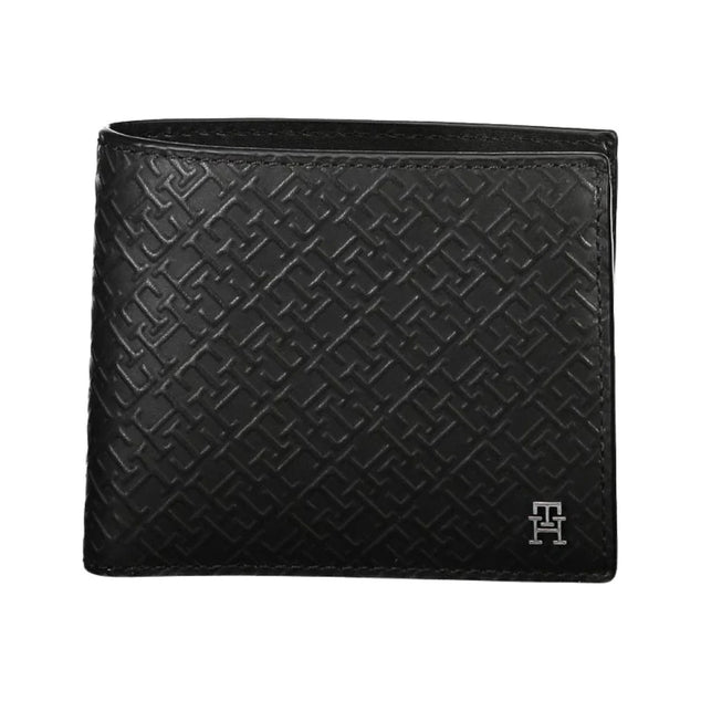 Tommy Hilfiger Nappaleer Portemonnee Labelmotief - Nieuw Outlet