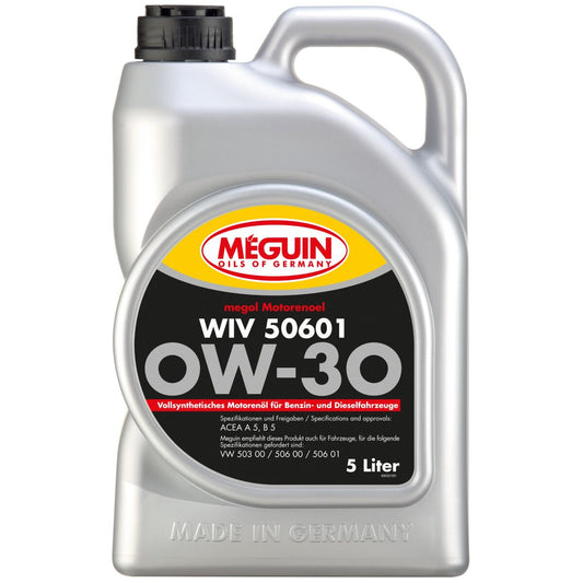 Meguin Motorenoel WIV 506 01 SAE 0W-30 – Hoogwaardige Motorolie | Nieuw